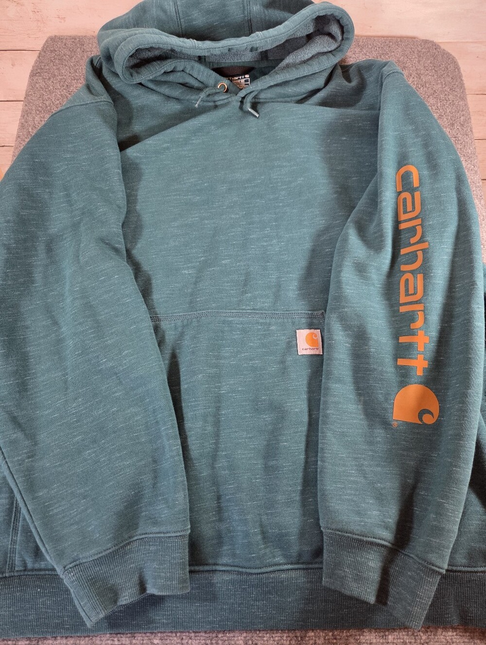 Carhartt Men’s 4XL Loose Fit Hoodie Teal Green Pullover Sweatshirt K288 H67